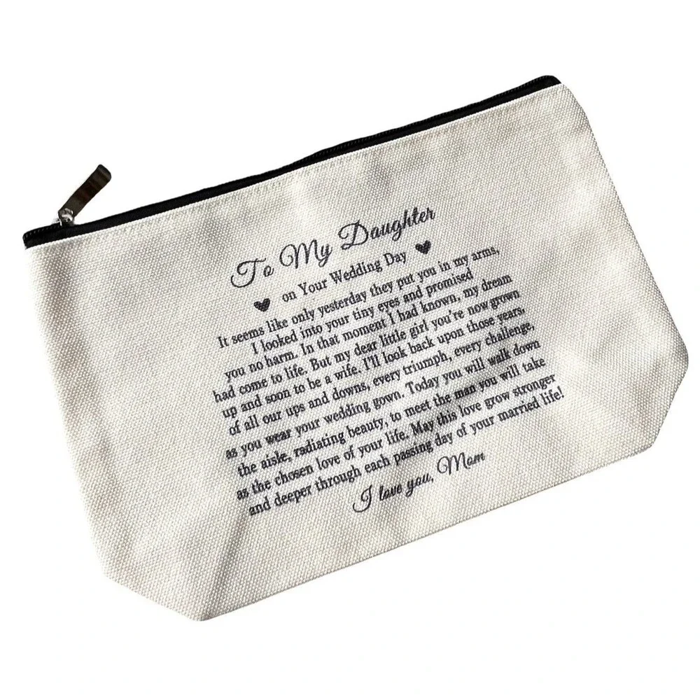 Daughter Gift from Mom to My Daughter Makeup Cosmetic Bag Christmas Birthday ...